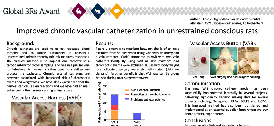 Improved chronic vascular catheterization in unrestrained conscious rats