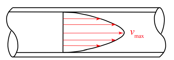 Steady laminar flow in a pipe with a non-zero velocity gradient