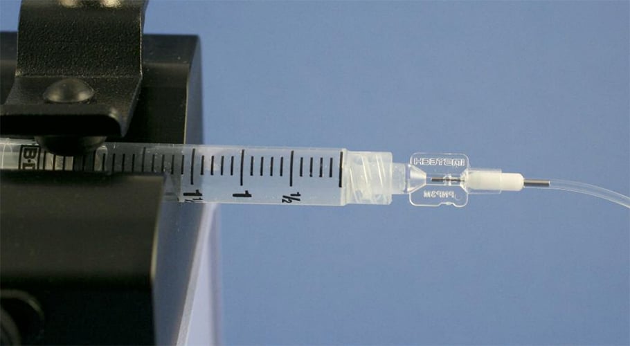 PinPort™ Connected to a Syringe